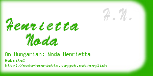henrietta noda business card
